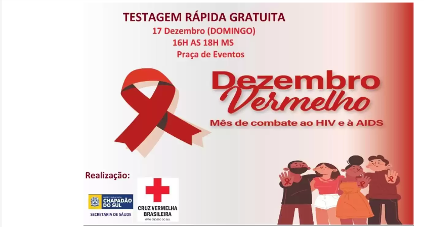 Imagem de compartilhamento para o artigo Secretaria e Cruz Vermelha fazem Campanha de Testagem Rápida em Chapadão do Sul da MS Todo dia